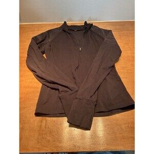 Lululemon Toasty Tech 1/2 Zip Pullover Womens 8 Black Athleisure Embroidered